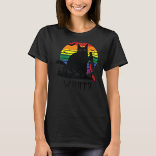 Halloween What Black Cat LGBTQ Gay Pride T-Shirt