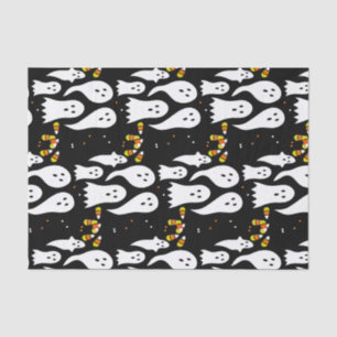 Halloween Whimsical Ghosts & Candy Corn Custom Tissue Paper