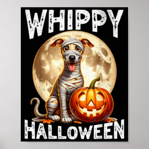 Halloween Whippet Dog Poster