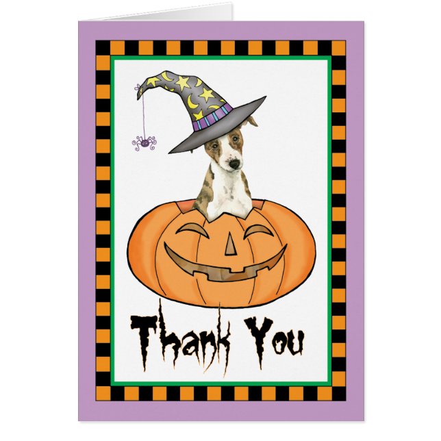 Halloween Whippet Thank you card (Front)