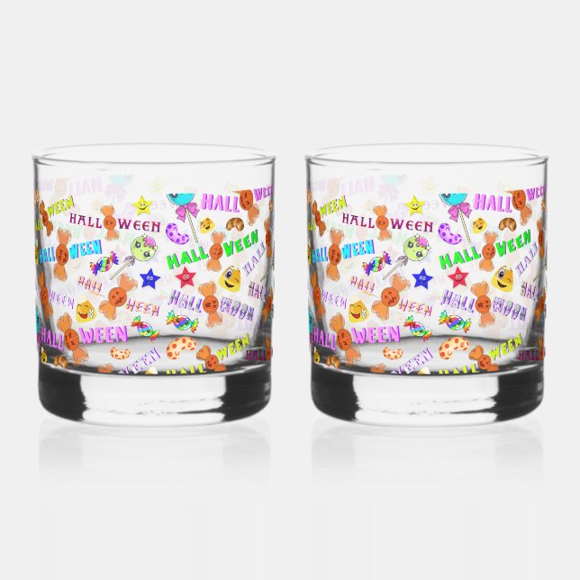 Halloween Whiskey Glass (Front)