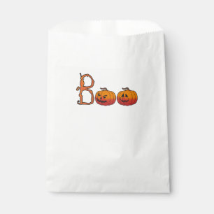Halloween White Favour Bags/Boo and Pumpkins Bags