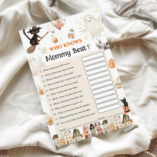 Halloween Who Knows Mummy Best Game Card