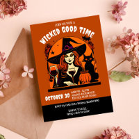 Halloween wicked good time witch and wine adults