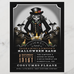 Halloween Wicked Party Bash 8.5 x 11 Flyer