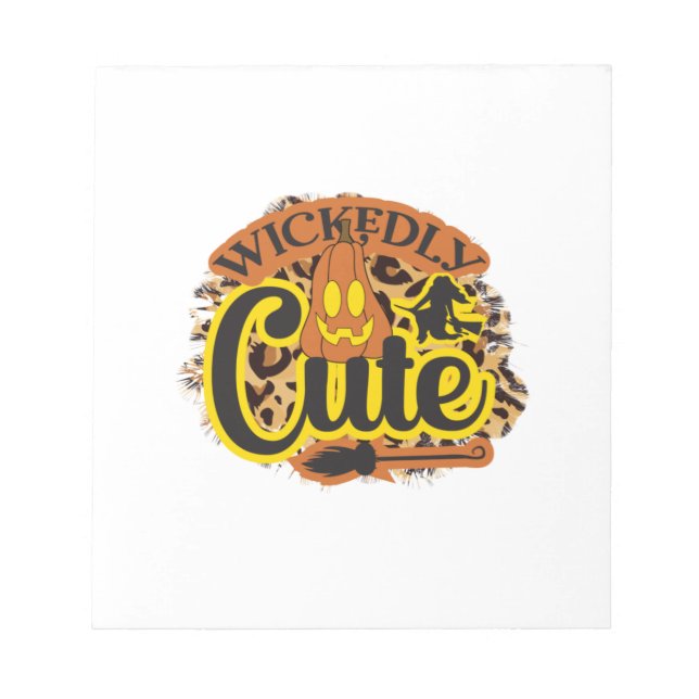 Halloween Wickedly Cute Notepad (Front)