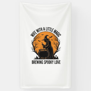 Halloween Wife Shirt Vintage Witch Cauldron Humour Banner