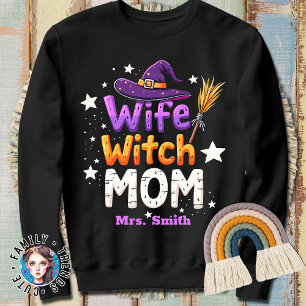 Halloween Wife Witch Mum Sweatshirt