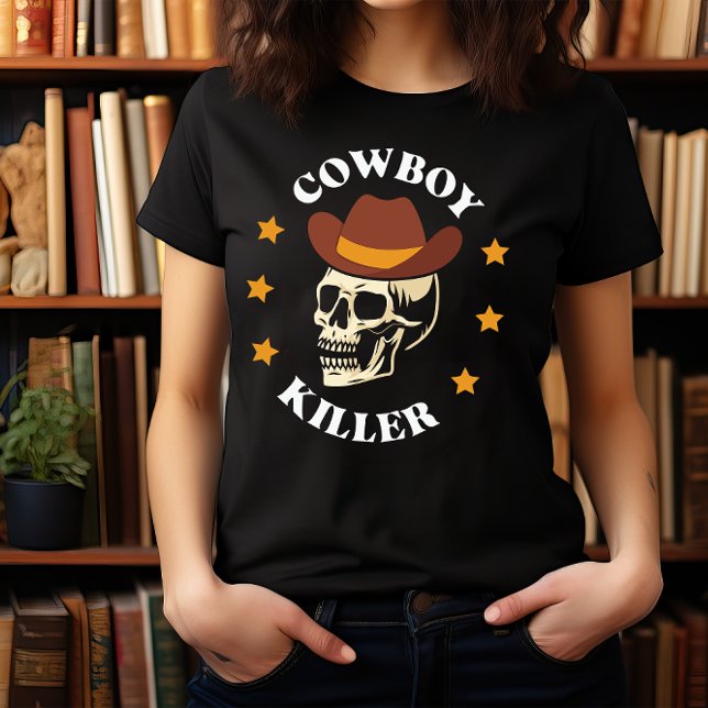 HALLOWEEN WILD WEST COWBOY KILLER SKULL T-Shirt (Creator Uploaded)