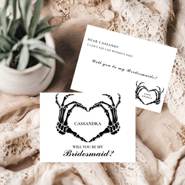 Halloween  Will You Be My Bridesmaid Proposal Card (Creator Uploaded)