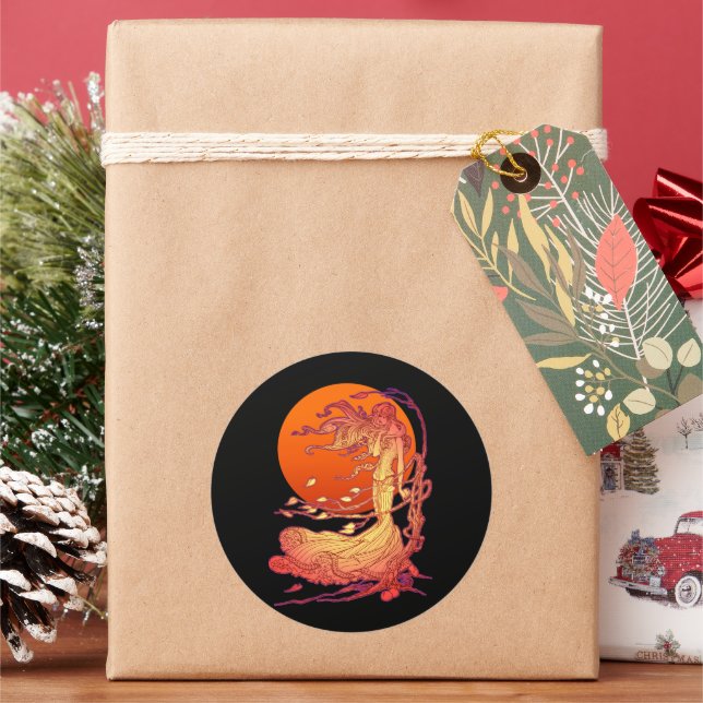 Halloween Wind Classic Round Sticker (Holiday)