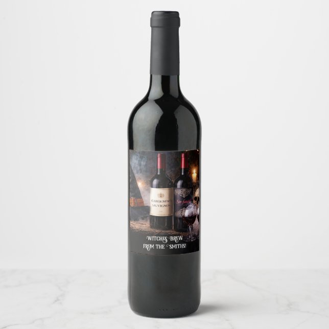 Halloween Wine Label Witches Brew (Front)
