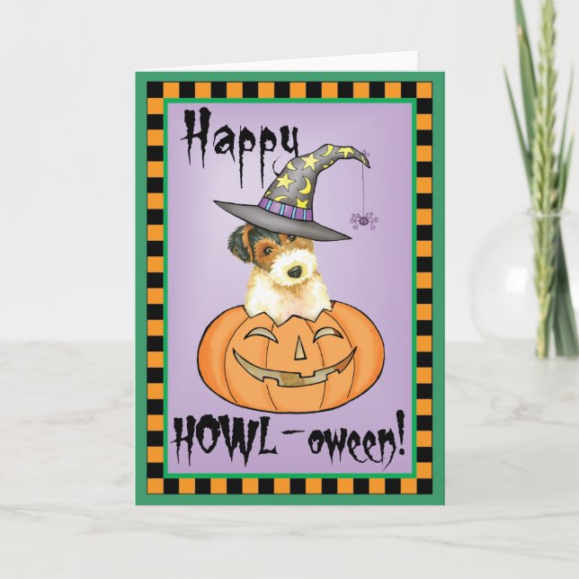 Halloween Wire Fox Terrier Card (Front)