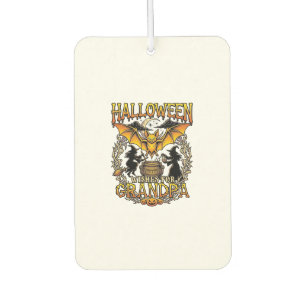 Halloween Wishes Grandpa Bat Witches Cauldron_1 Car Air Freshener