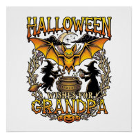 Halloween Wishes Grandpa Bat Witches Cauldron_1