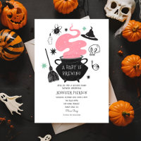 Halloween Witch A Baby Is Brewing Baby Shower
