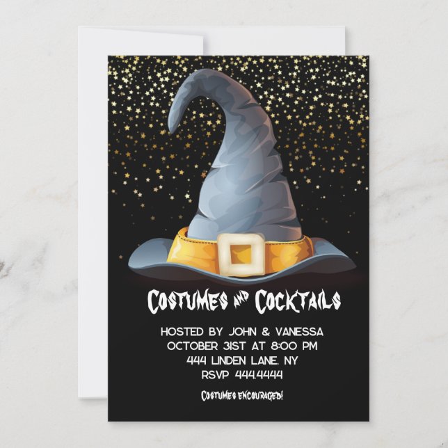 Halloween Witch Adult Party Invitations (Front)