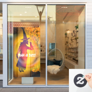 Halloween Witch and Black Bird Trick or Tweet  Win