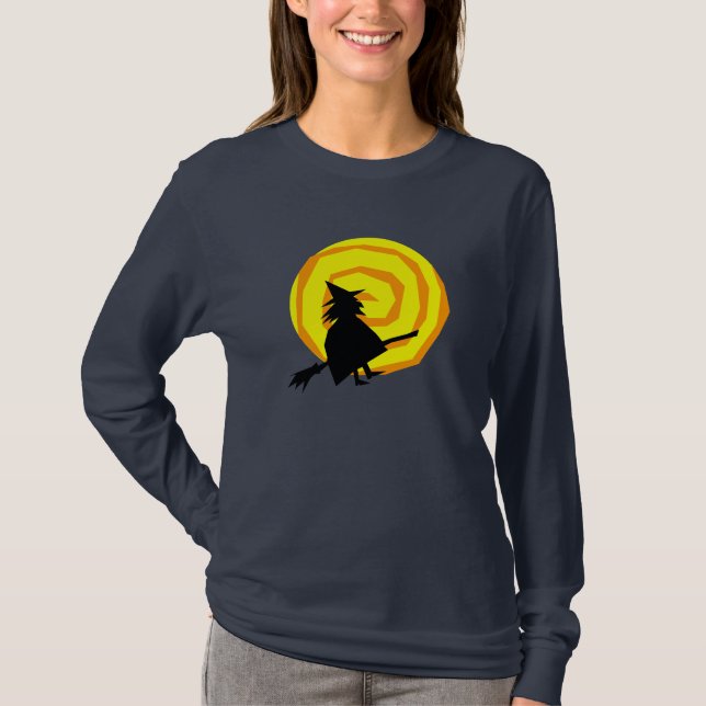 Halloween Witch and Moon Shirt (Front)