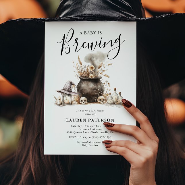 Halloween Witch Baby Shower Invitation (Creator Uploaded)
