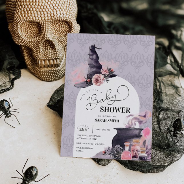 Halloween Witch Baby Shower Invitation (Creator Uploaded)