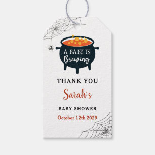 Halloween Witch Baby Shower Thank You Gift Tags