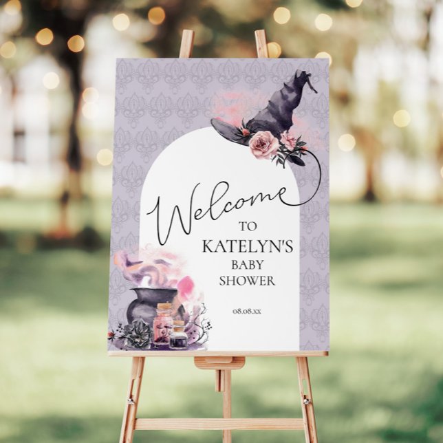Halloween Witch Baby Shower Welcome Sign (Creator Uploaded)