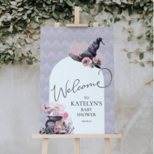 Halloween Witch Birthday or Baby Shower Welcome Poster