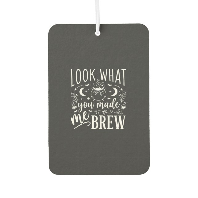 Halloween Witch Brew Funny Potion Design_1 Car Air Freshener (Front)