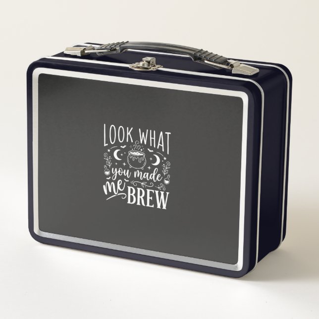 Halloween Witch Brew Funny Potion Design_1 Metal Lunch Box (Front)