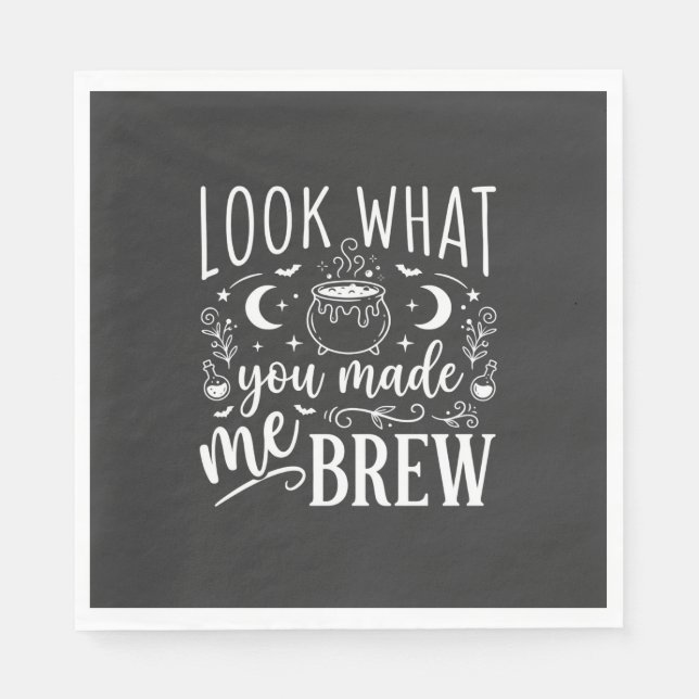 Halloween Witch Brew Funny Potion Design_1 Napkin (Front)