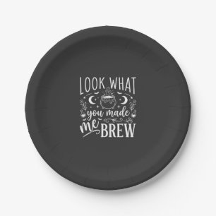 Halloween Witch Brew Funny Potion Design_1 Paper Plate