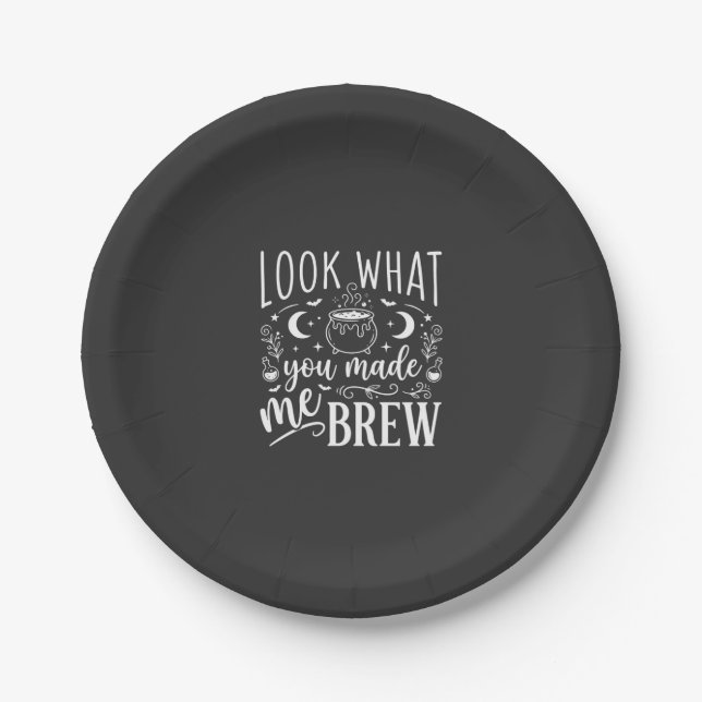 Halloween Witch Brew Funny Potion Design_1 Paper Plate (Front)