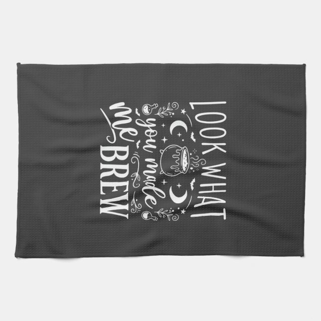Halloween Witch Brew Funny Potion Design_1 Tea Towel (Horizontal)