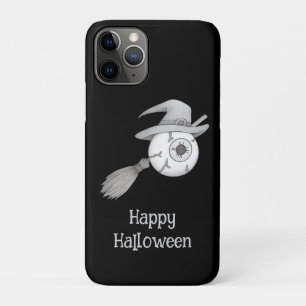 Halloween witch broom and scary eyeball Case-Mate iPhone case