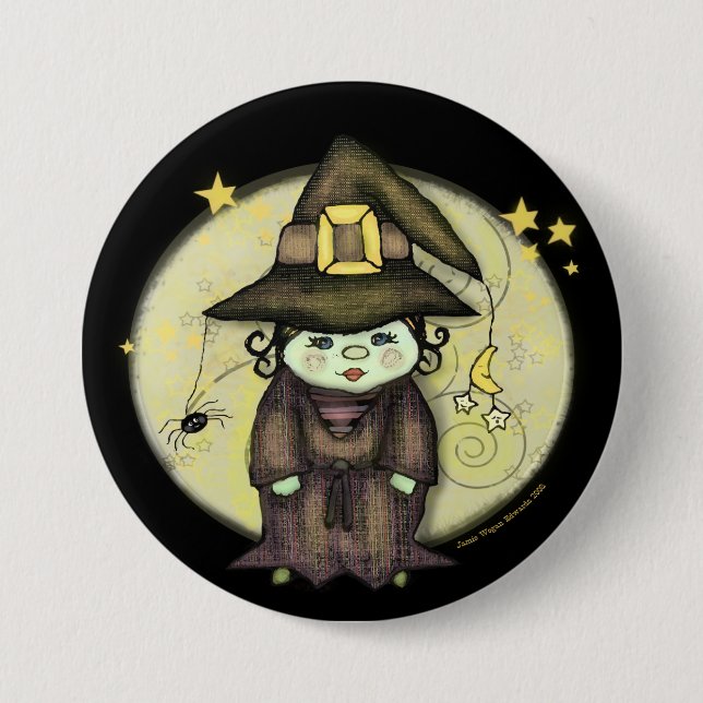 Halloween Witch Button (Front)