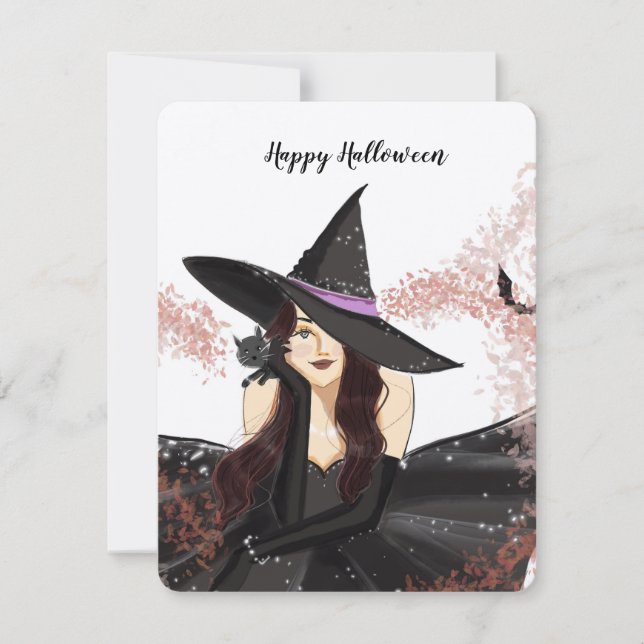 halloween, witch card (Front)