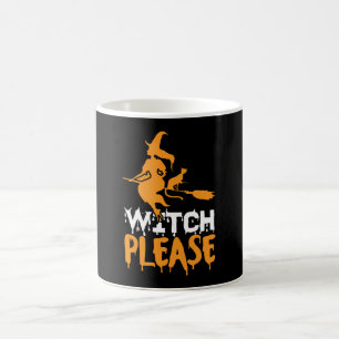 Halloween Witch Cat Please Birthday Coffee Mug