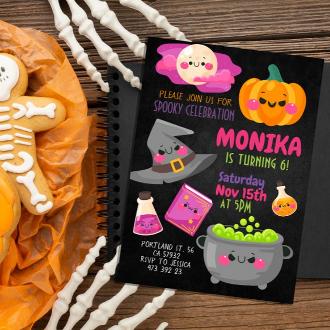 Halloween Witch Cauldron Birthday Invitation (Creator Uploaded)