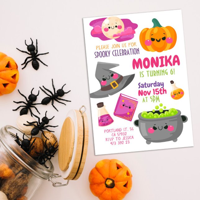 Halloween Witch Cauldron Birthday Invitation (Creator Uploaded)