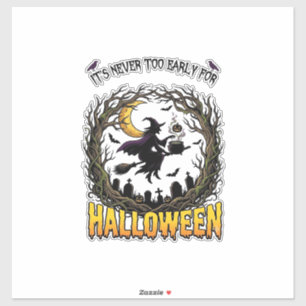 Halloween Witch Cauldron Moon Cemetery Twisted Tre