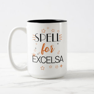 Halloween Witch Coffee Spell Excelsa Dark Roast Two-Tone Coffee Mug