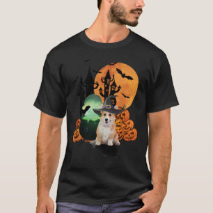 Halloween Witch Corgi Dog T-Shirt