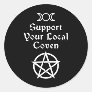 Halloween Witch Costume Men Women Classic Round Sticker