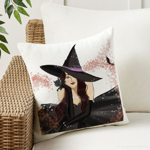 halloween, witch cushion