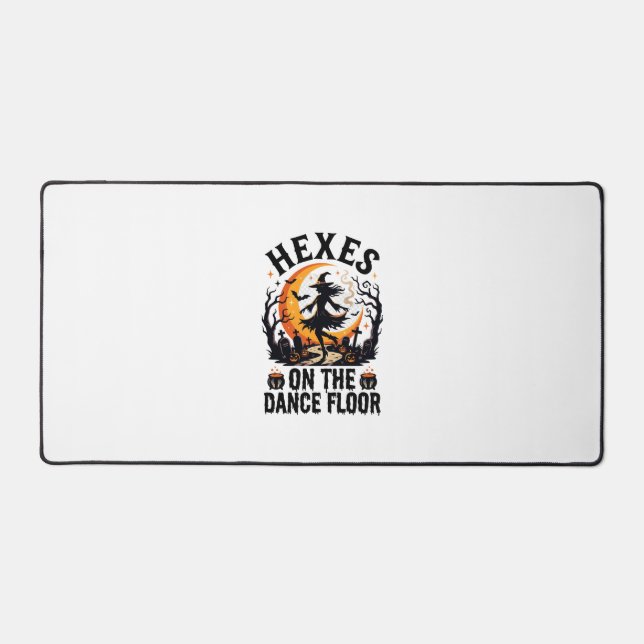 Halloween Witch Dance Night Desk Mat (Front)