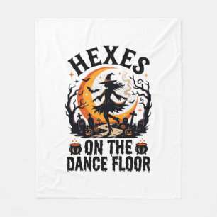 Halloween Witch Dance Night Fleece Blanket