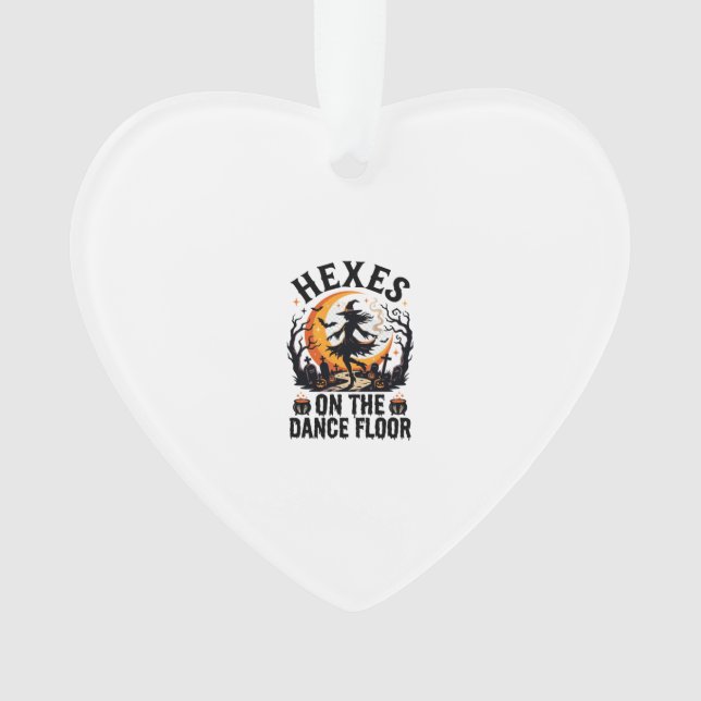 Halloween Witch Dance Night Ornament (Front)