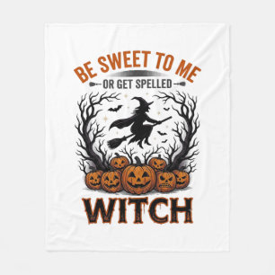 Halloween Witch Design Be Sweet Or Get Spelled_1 Fleece Blanket