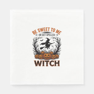 Halloween Witch Design Be Sweet Or Get Spelled_1 Napkin